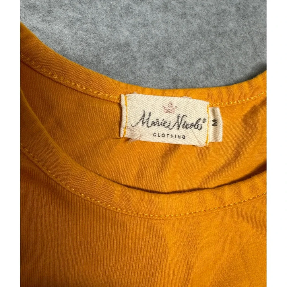 Kids Mustard Yellow Turkey Ruffle Sleeve Long‎ Sleeve Top Size M